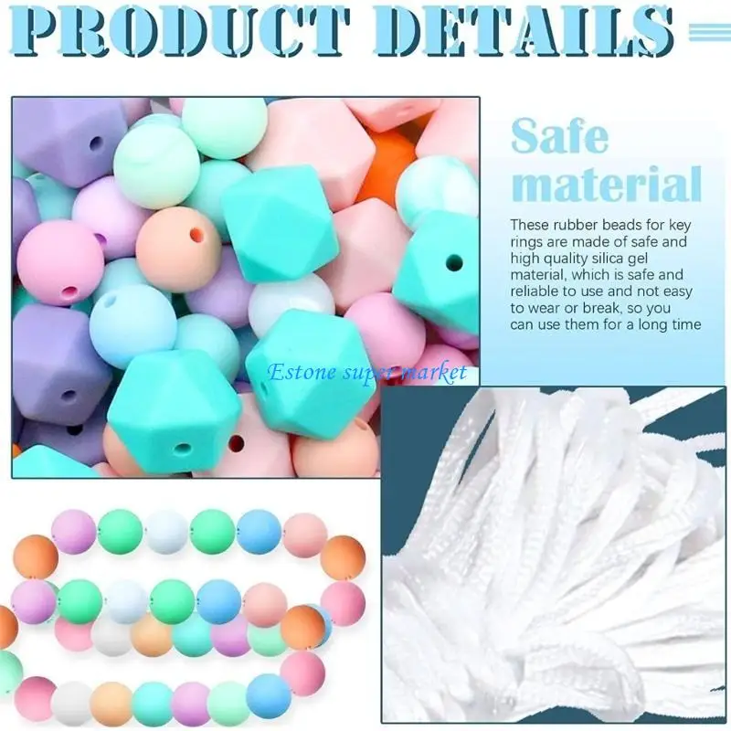 090B DIY Silicone Beads Keychain Silicone Beads Bulk Silicone Bead For Pacifiers Clip