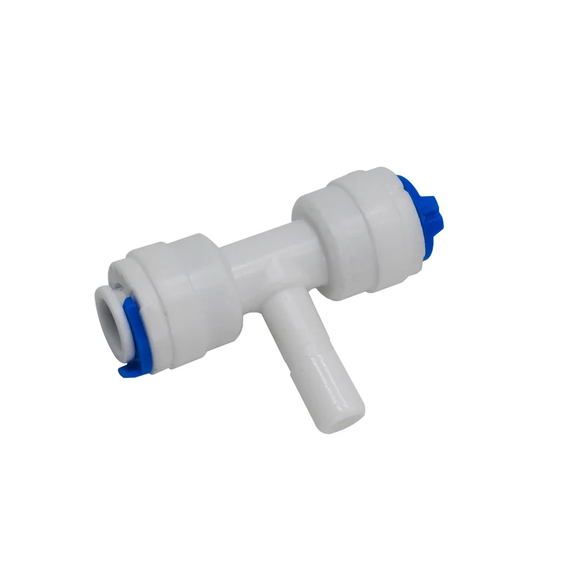 1/4 3/8 Reverse Osmosis Hose Connection Quick Coupling 1/4 3/8 Stem L Straight Tee RO Water Aquarium Plastic Joint Pipe Fitting