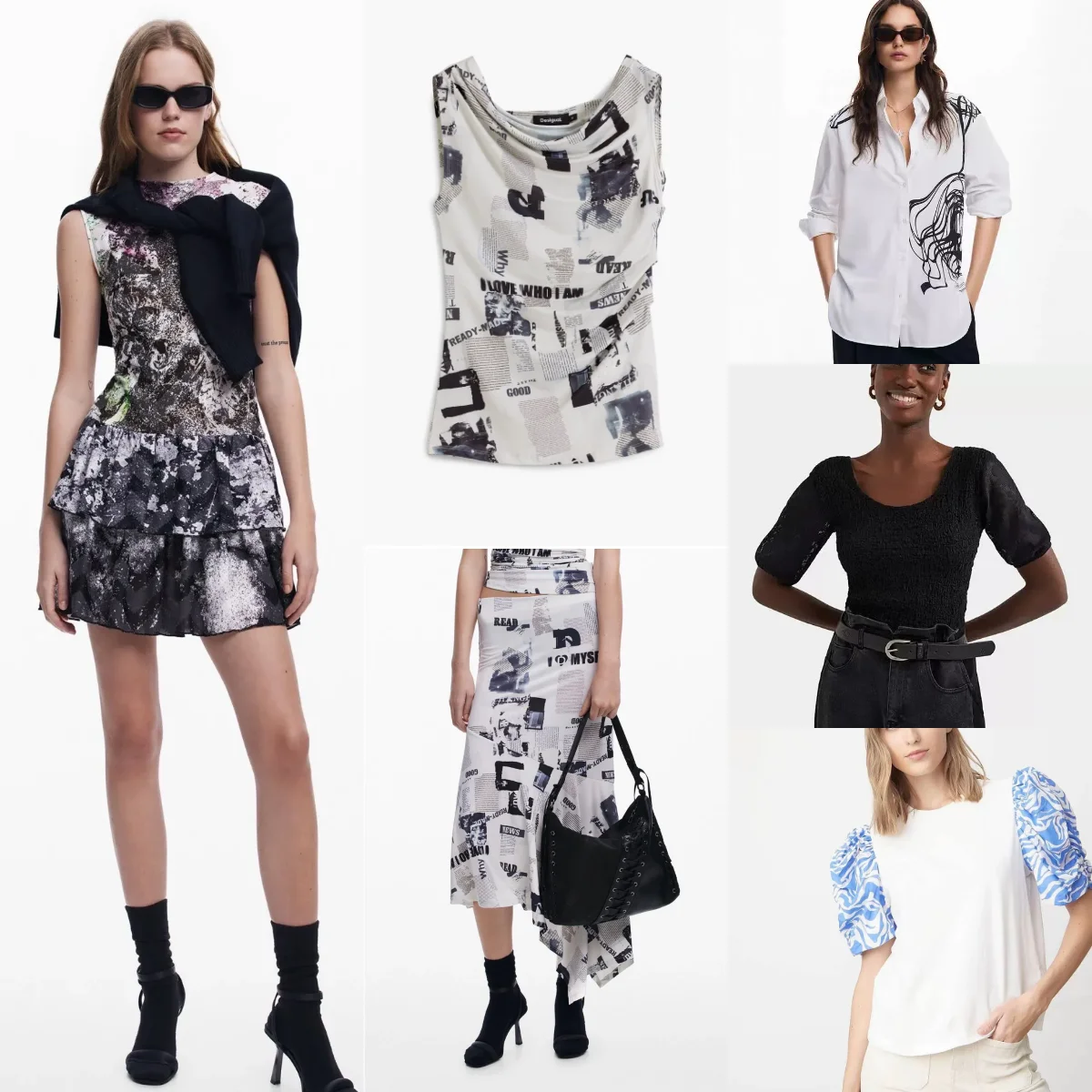 

2025 Spanish original European and American style printed designer's light luxury women's shirt casual dress (multiple styles)