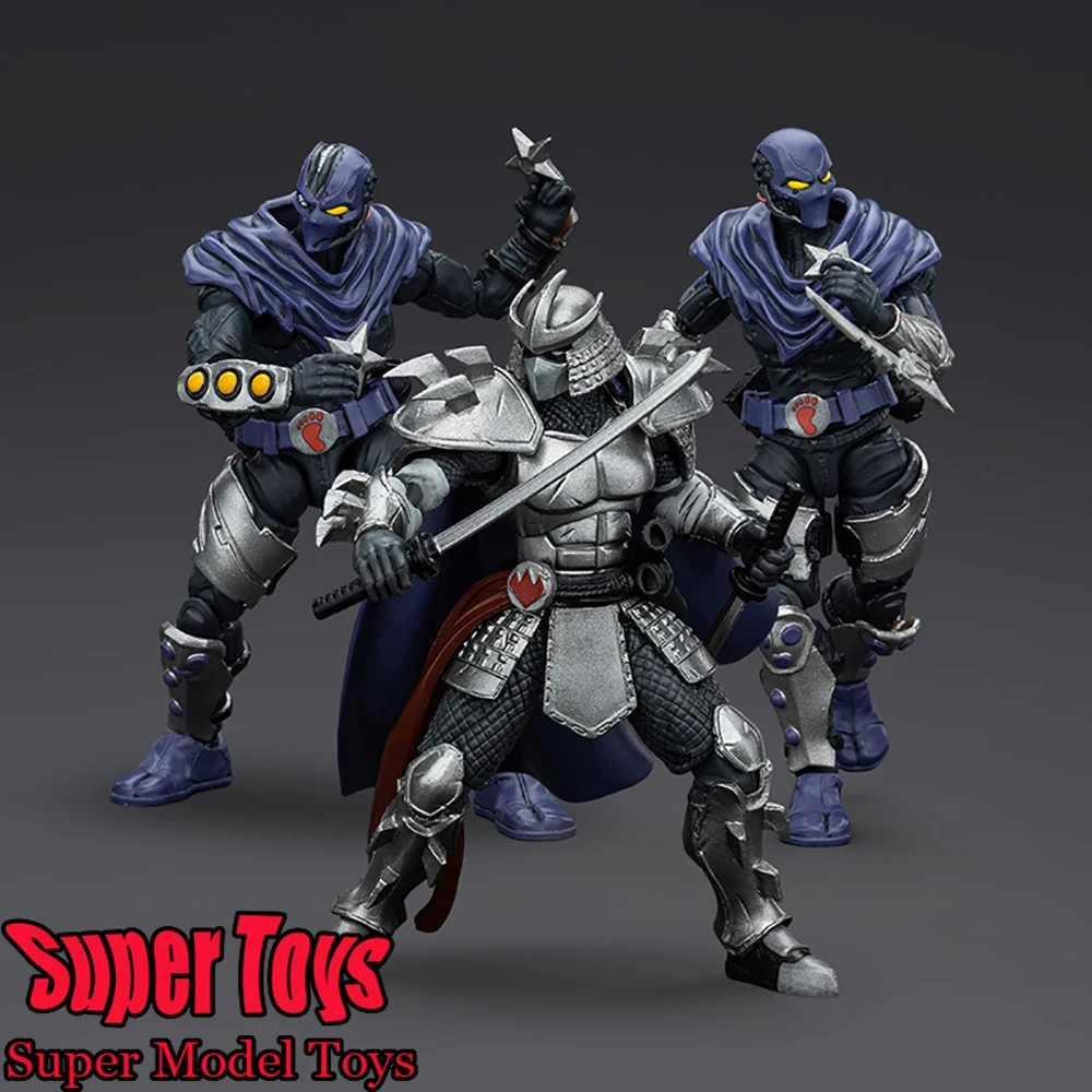 JOYTOY 1/18 Scale Men Soldiers TMNT-Shredder/Foot Clan A/B Full Set 3.75-inches Action Figure Doll Fans Gifts Collection