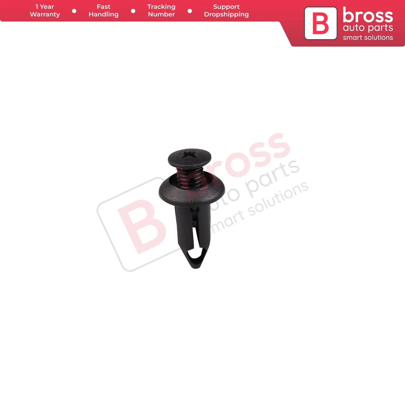 Bross Auto Parts BCF1508 10 Pieces Bumper Cover Clip for GM: 10053182, Ford: W706264-S300, Chrysler: 6503163