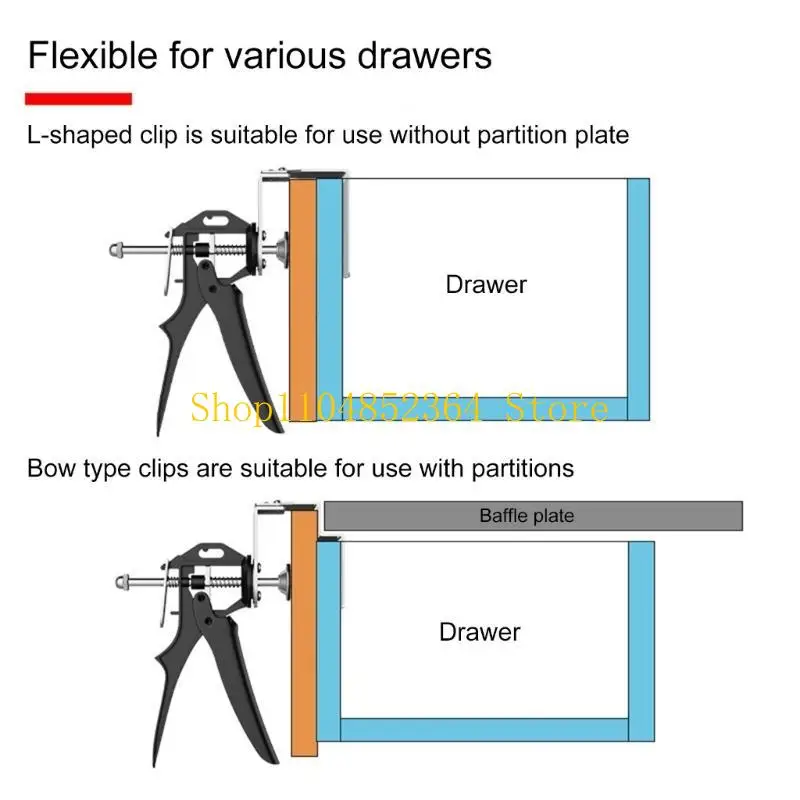 652F Portable Drawer Installation Clamps with Secure Hold for Carpentry Tasks