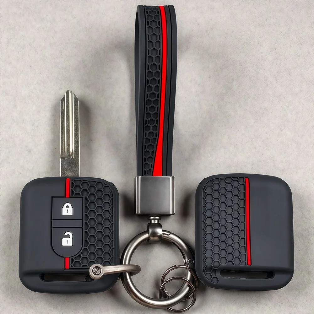 Keychain Car Key Silicone Case Fob Rubber Cover For Nissan Micra K12 Note Navara Qashqai J10 Primera Almera Sunny X-Trail
