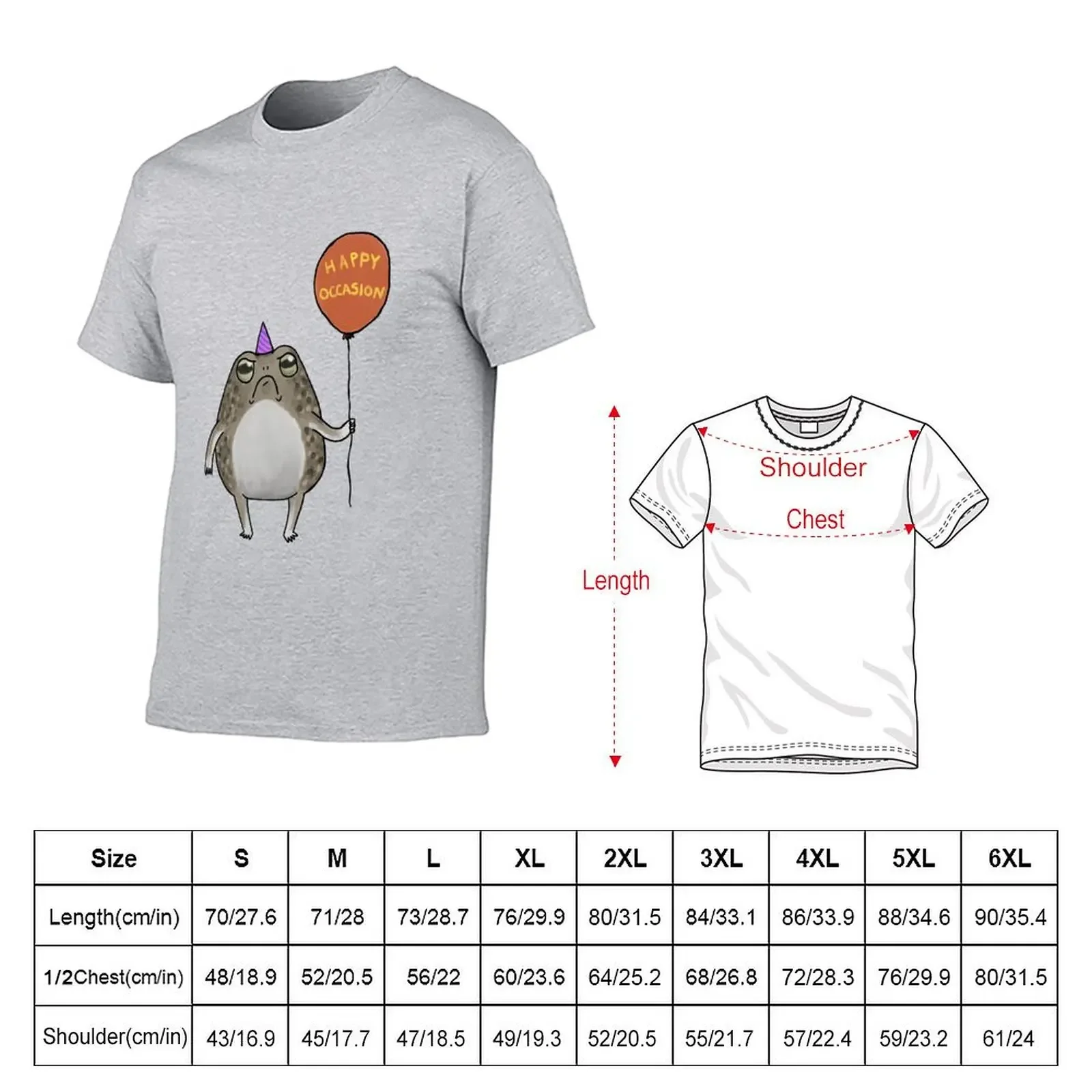 Happy Occasion Frog T-shirt kawaii clothes tees t shirts for men graphic