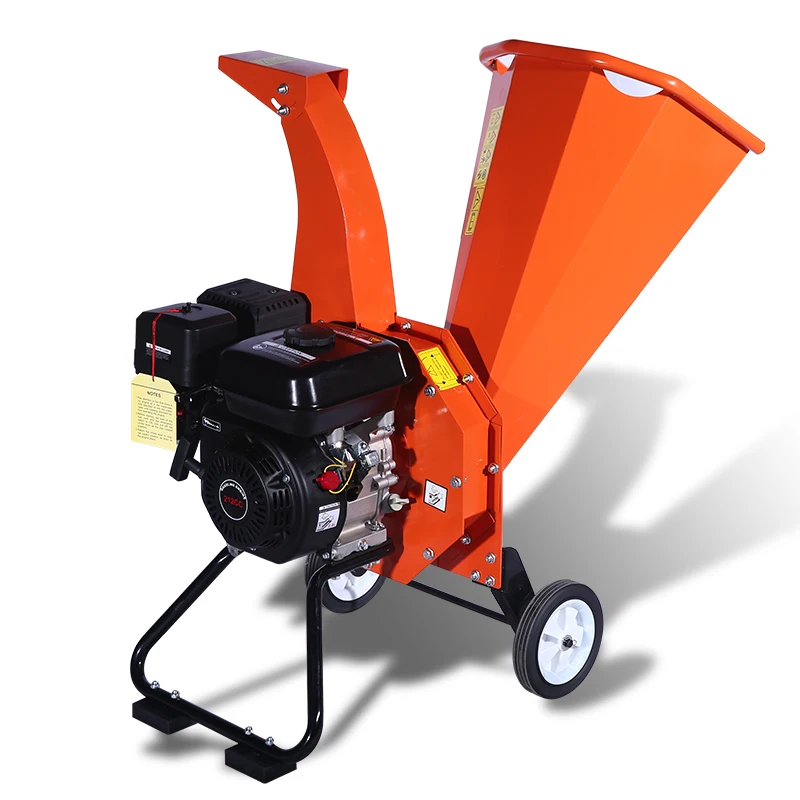 Customized 6.5hp 13hp 15hp gasoline biomass wood chipper minced machine with hydraulic feeding