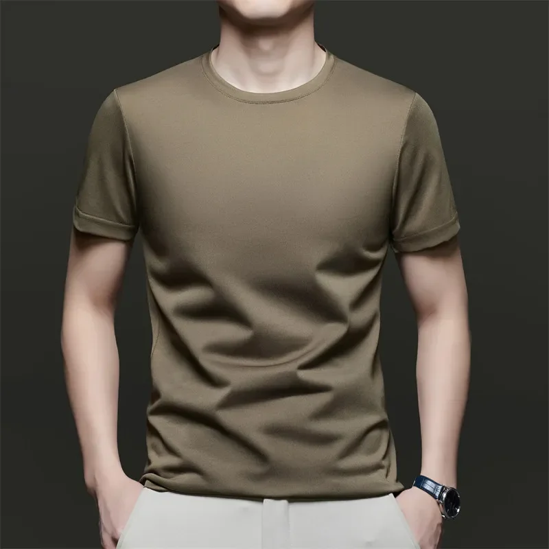 

2025 New Men's Korean Casual Short Sleeved Round Neck T-shirt Summer Fashionable and Comfortable Versatile Top