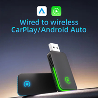 New 2 in 1 AI Box Adapter Wired to Wireless Carplay&Android Auto for 99% Wired CarPlay/Auto Cars Plug and Play WiFi Smart Dongl