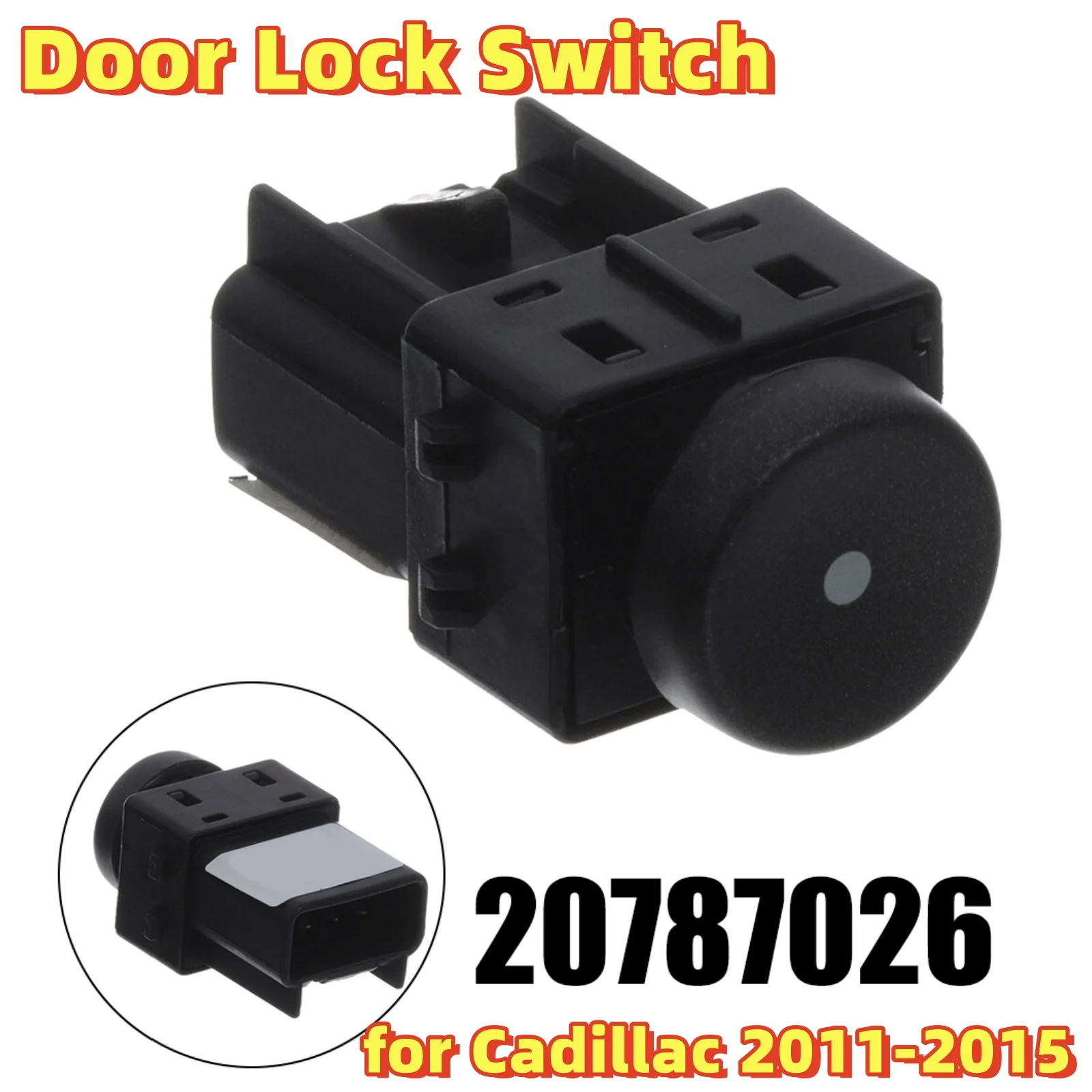 

car Front Door Lock Switch 20787026 for Cadillac 2011-2015 for CTS Plastic Black 20787026 Door Lock Switch car Accessories