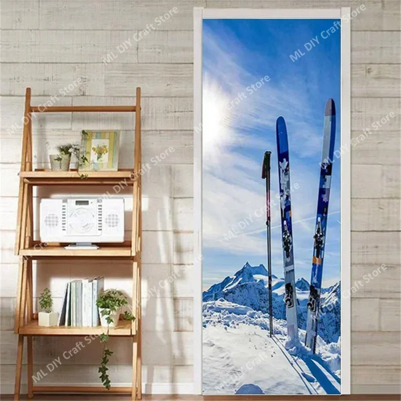 Kwiatowa samoprzylepna naklejka na drzwi do salonu dekoracja sypialni artystyczna tapeta wodoodporny plakat winylowy Home Decor naklejka ścienna