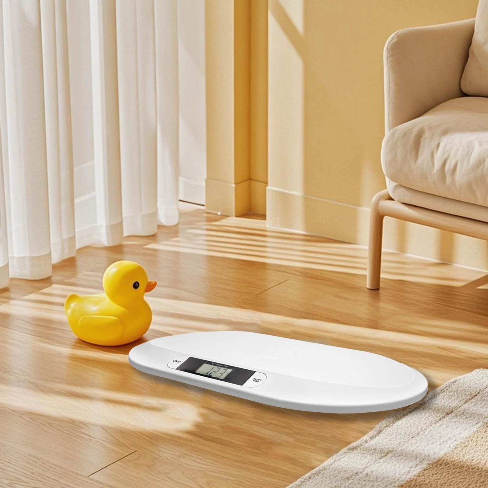 

Multi-Function Digital Baby Pet Scale 44lbs Large Capacity Precision Strain Gauge Sensor 3 Weighing Units Anti-Slip Base LCD Screen for Infant Puppy Kitten Rabbit Small Animal Weighing