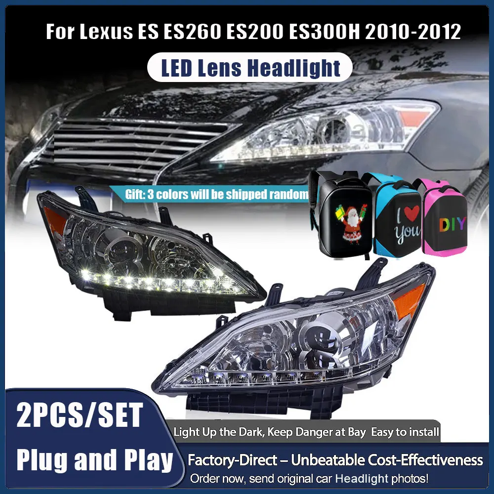 

2PCS LED Car Headlight Assembly For Lexus ES350 2006-2012 Car Styling HeadLamp DRL Dynamic Tuning Light Plug And Play Headlights