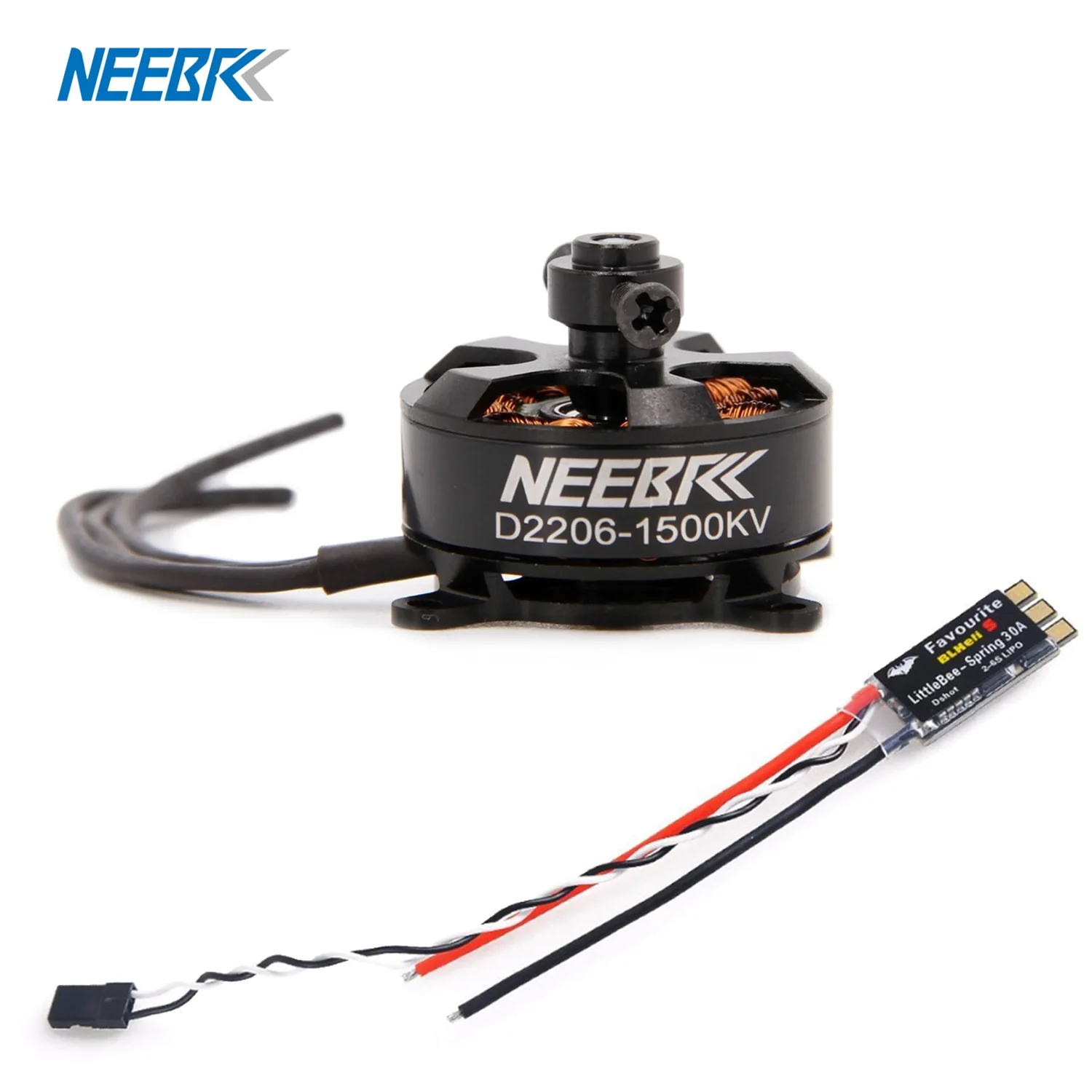 

NEEBRC 2206 Brushless Motor 1500KV with LittleBee 30A ESC for RC FPV Fixed Wing Drone Plane Aircraft Quadcopter Multicopter UAV