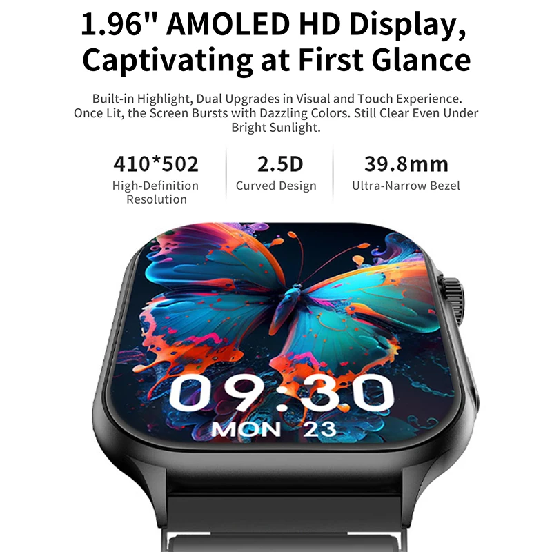 Reloj Inteligente Lenovo f101 para Hombre, Reloj Deportivo Resistente al Agua con Monitor de Ritmo Cardíaco 24H, BT150, Reloj Inteligente Android para Mujer 3