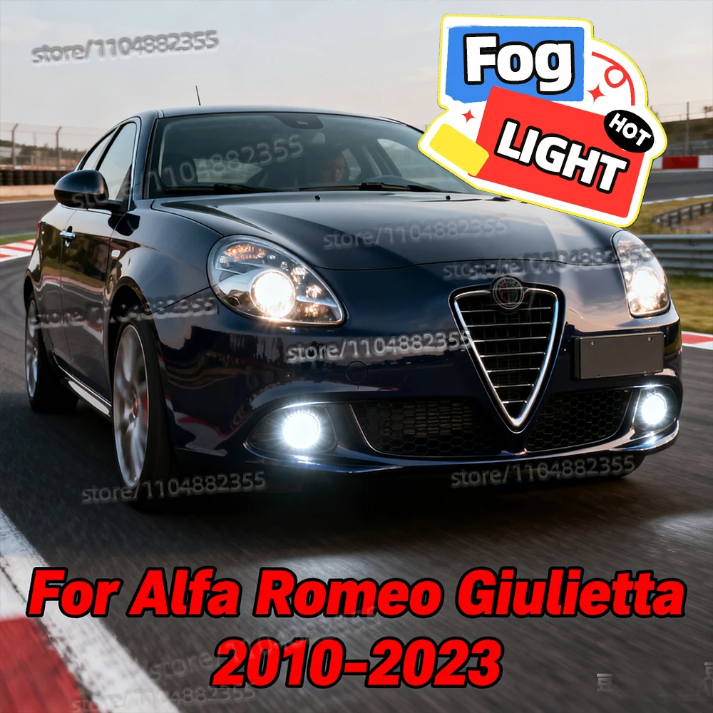 2pcs LED Front Fog Light Bulb Accessories For Alfa Romeo Giulietta 2010-2023 2011 2012 2013 2014 2015 2016 2017