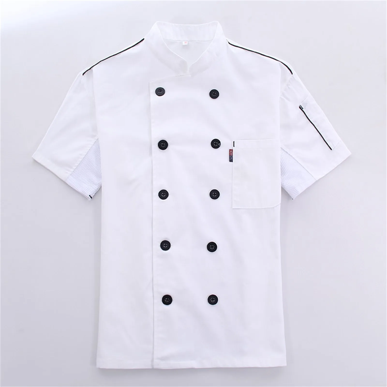 

Chefs Clothing Shirt Men's Long Sleeve Breathable Double Breasted Short Sleeve Shirt Top Summer Hotel Chef Shirt For Men & Women