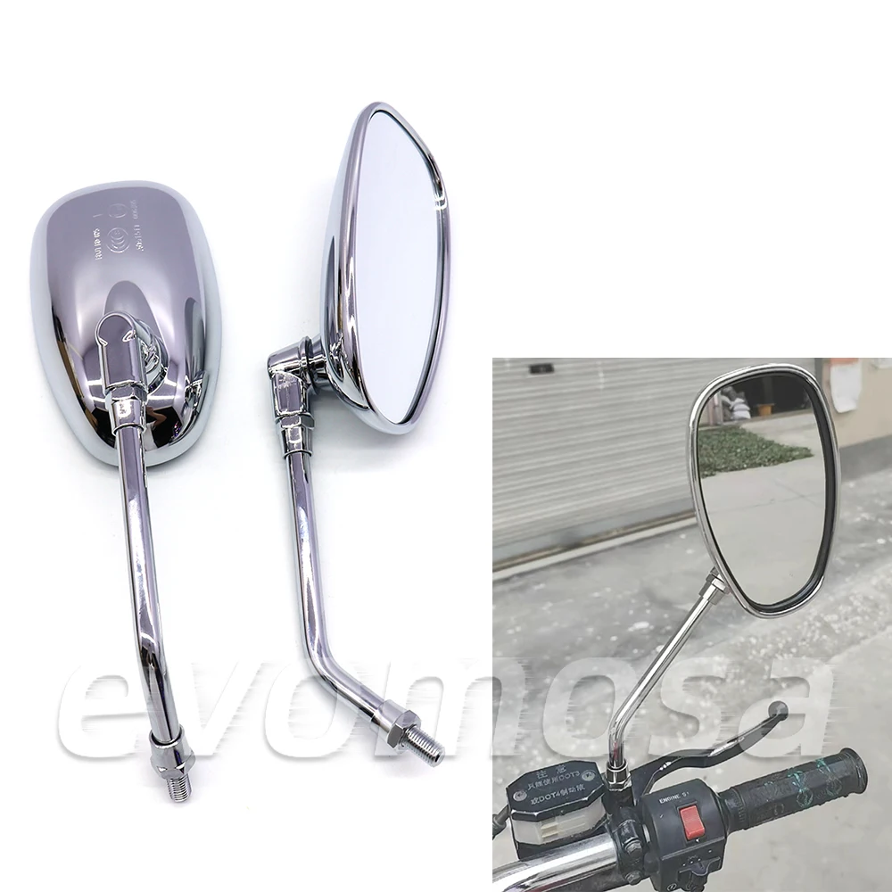 Motorcycle Rearview Mirrors 10mm Universal Rear View Side Mirrors For Honda Shadow Ace Spirit Magna VT750 VT1100 VF750