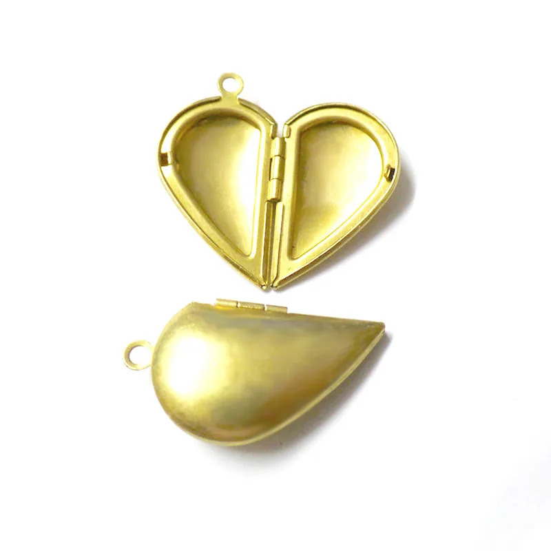 Wholesale 20pc/lot DIY Waterdrop Open Heart Charms Copper Floating Locket Pendant Jewelry Making Family Memories Festival Gift