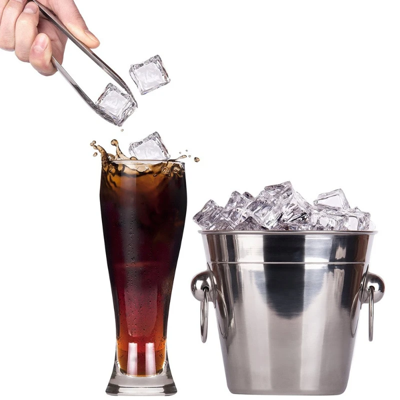11cm 304 Stainless Steel Ice Tongs, Bar Tool Clip for Sugar Cubes, Food, Rustproof & Smooth Edges, Kitchen & Party Essential