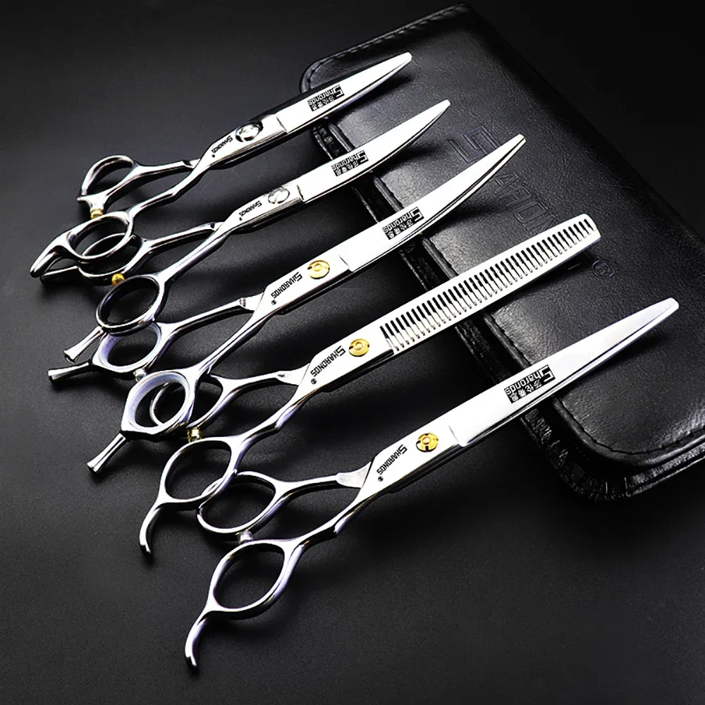 Classic haircut scissors, hairstylist's exclusive high-end hairdressing scissors, 7-inch 6.5-inch set hair salon tools.