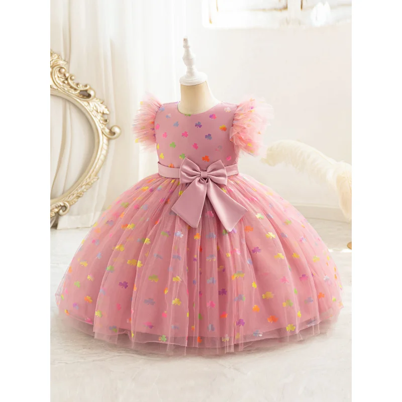 New Cross-Border High-End Girl's Children's Princess Gown Birthday Dance Performance Piano Year-Old Princess Dress Wholesale