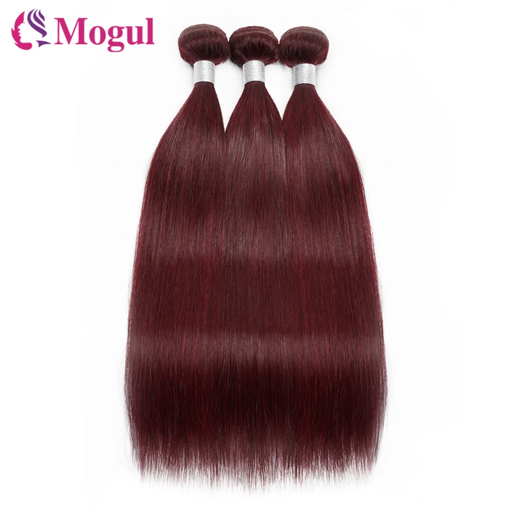 Kleur # 99j Bordeauxrood 3/4 Bundels Rechte Dubbele Inslag Menselijk Haar Bundels Braziliaanse Remy Hair Weave Extension 10-26 Inch