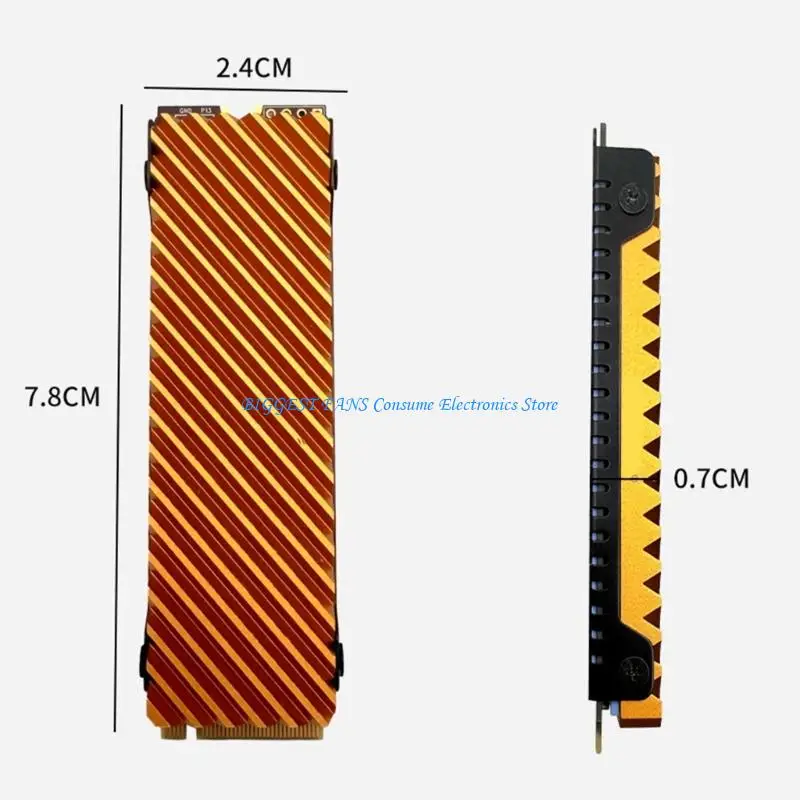 Dissipador calor eficiente alumínio para M.2 NVME Disco sólido Múltiplo refrigeração do canal