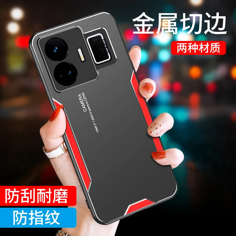 Realme GT NEO 5 GT3 5G Case Luxury Laser Carving Metal Shockproof Aluminium Alloy Back Cover For Realme GT NEO5 GT3 Phone Cases