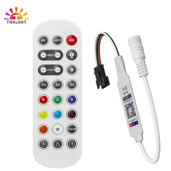 WS2812B WS2811 SK6812 Bluetooth USB/DC Controller With 24Key Remote Control Build In MIC For Addresable Led Strip DC5-24V