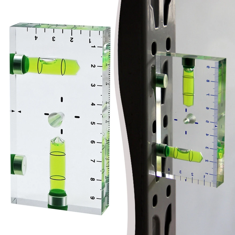 Magnetic Pocket Bubble Level 90°/180° Transparent Bubble Level 95x40x15mm Magnetic Gradienter Level Measuring Tool ﻿