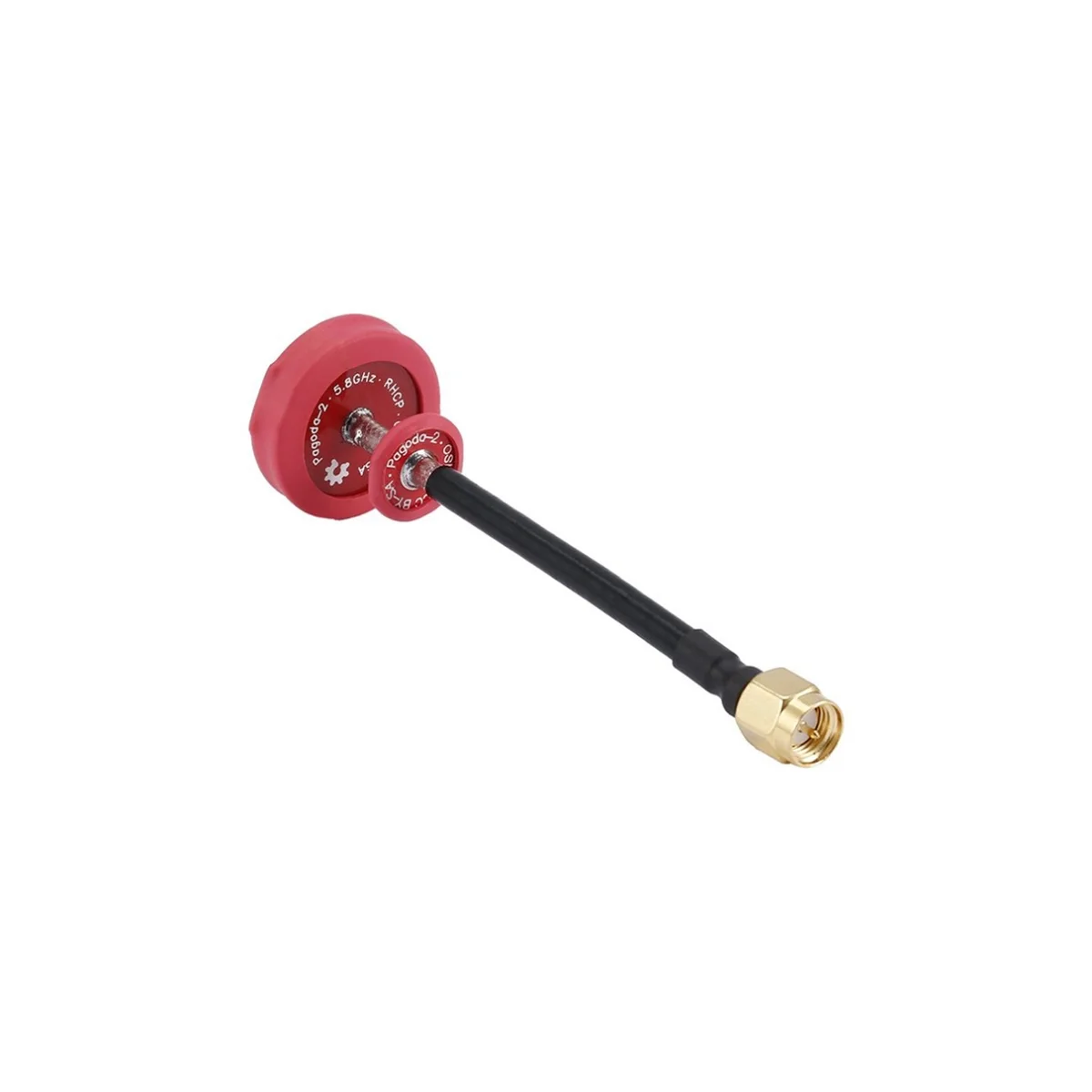 For Pagoda 2 5.8G 5DBi 50W Omnidirectional Omni FPV Flat Panel Pagoda Antenna RHCP SMA/RP-SMA 80Mm(Red Pin)