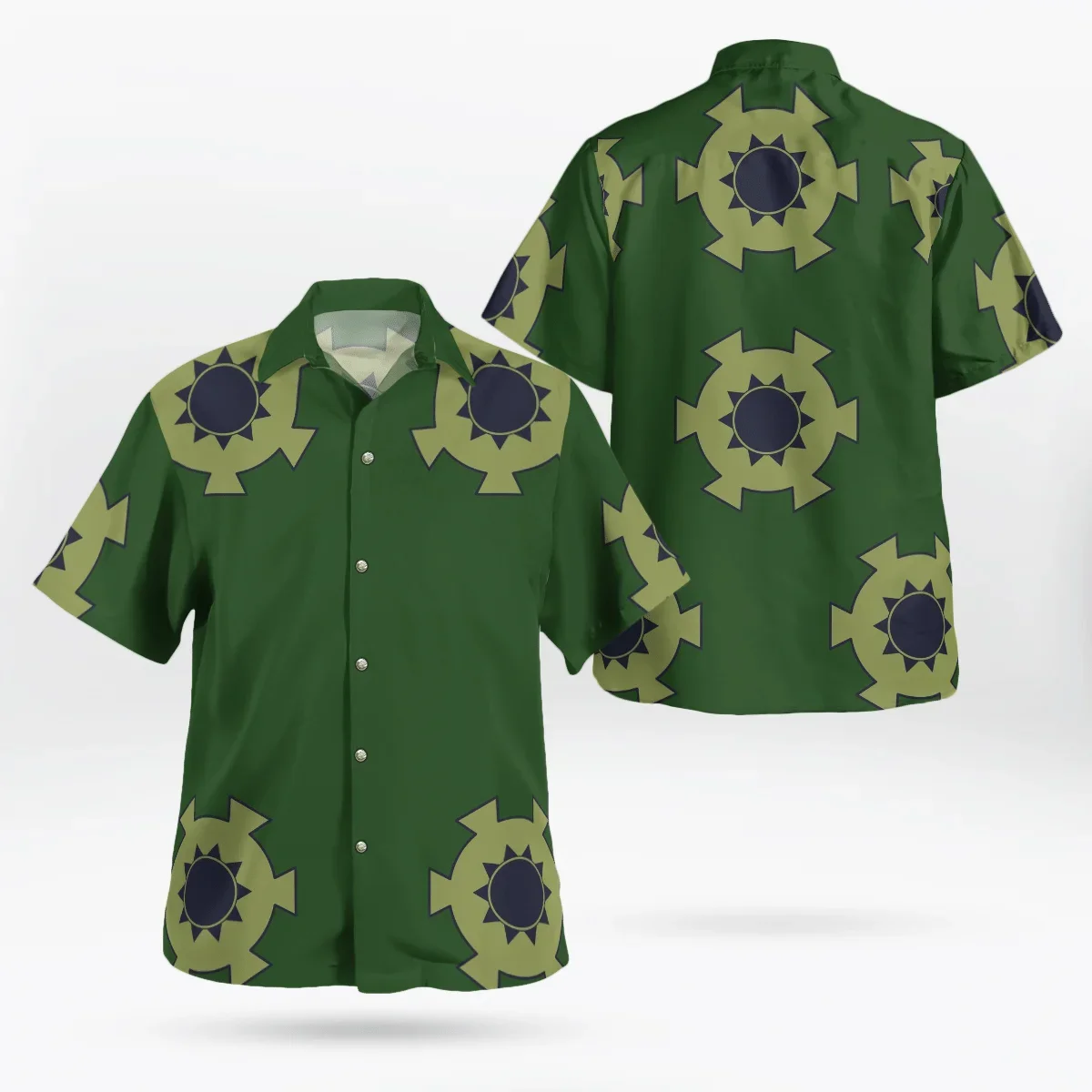 Camisa hawaiana para hombre, ropa con estampado 3D de girasol, ropa de Cosplay de verano de Anime, camisetas de manga corta a la moda para la playa con solapa de gran tamaño