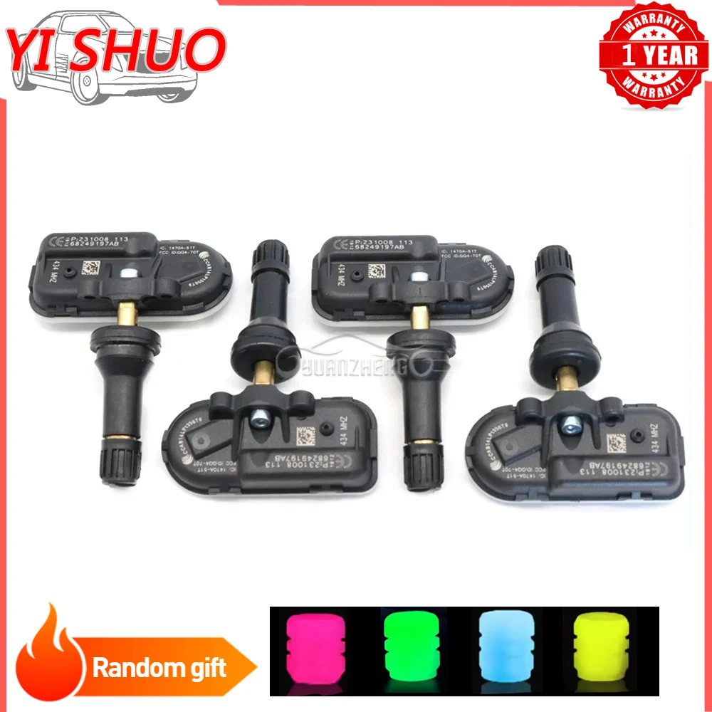 

Автомобильный датчик давления в шинах TPMS для JEEP CHEROKEE RAM 1500 2500 3500 2014-2021 434 МГц 68249197AA 68249197AB