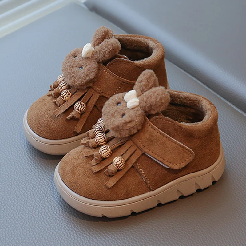 

Зимние меховые сапоги для детей. Милые плюшевые сапоги с кроликом для детей. Эргономичные зимние сапоги для мальчиков и девочек. Теплые сапоги для малышей. Хлопковая обувь.