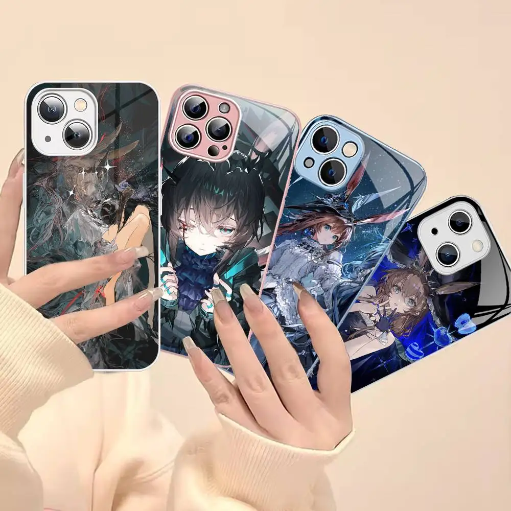 

Game Arknights Amiya For IPhone 14 13 12 Mini 11 Pro XS Max X XR 14 Plus Tempered Glass Cover