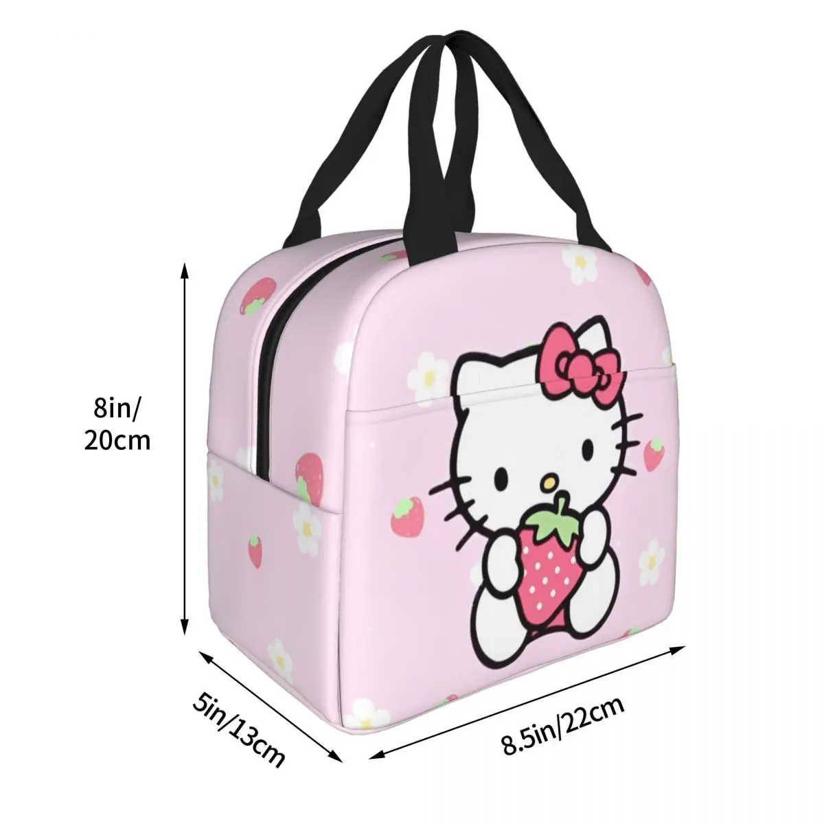 Hello Kitty Love fragole borsa termica per il pranzo borsa termica riutilizzabile a tenuta stagna Tote Lunch Box School Travel Girl Boy