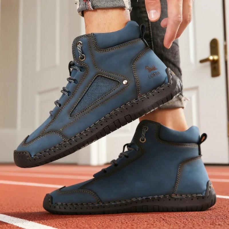 

Мужская обувь, модные уличные кожаные повседневные ботильоны ручной работы, удобная обувь, роскошные мужские ботинки, новинка Zapatillas Hombre