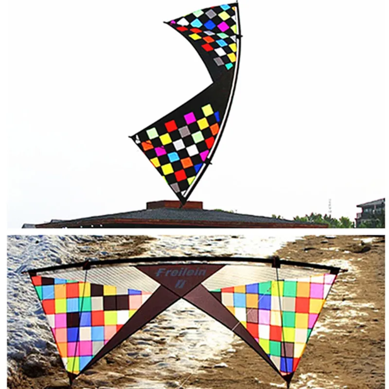 

free shipping mosaic pro quad line kite adults stunt kites parachute Freilein kite factory outdoor koi paraglider parapent fun