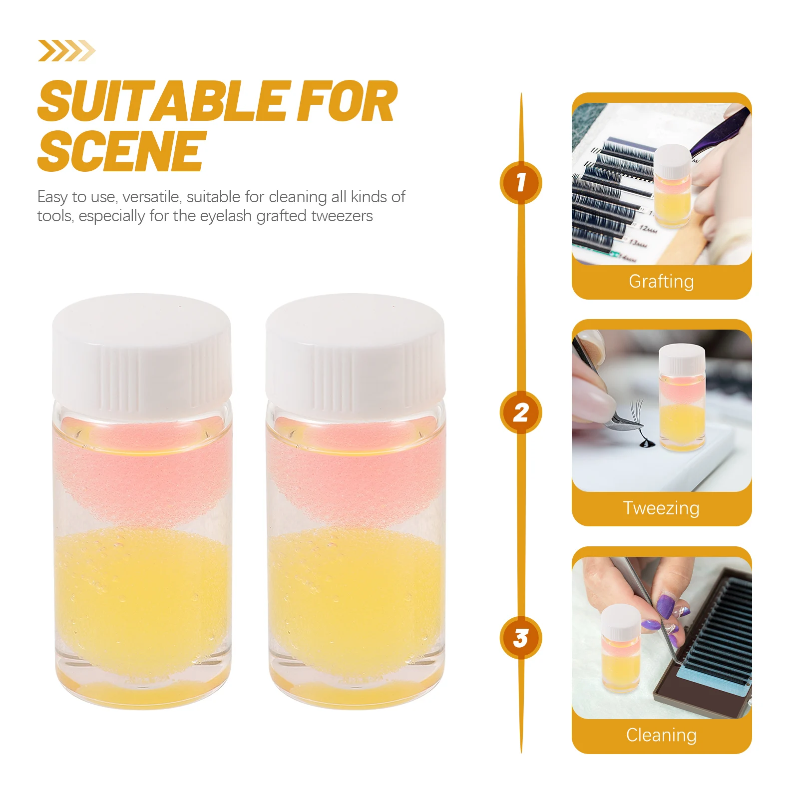 2 pezzi pinzette per ciglia pulizia liquido a prova di perdite tappo in silicone strumenti per la pulizia delle ciglia finte per la rimozione dei residui di colla del salone sicuro