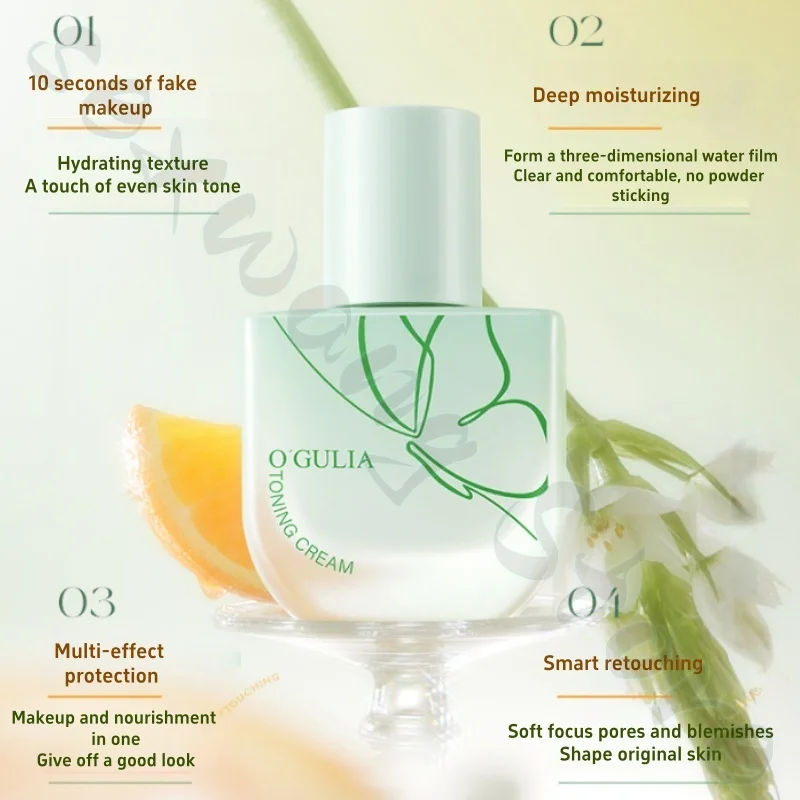 Multi-effect protective isolation makeup cream is light and moisturizing, long-lasting, evens skin tone and improves dullness