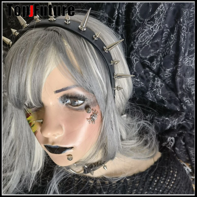 Donna ragazza Vintage y2k ragazza gothic lolita cosplay Harajuku Punk The devil hairbands hairband hair hoop spike headband