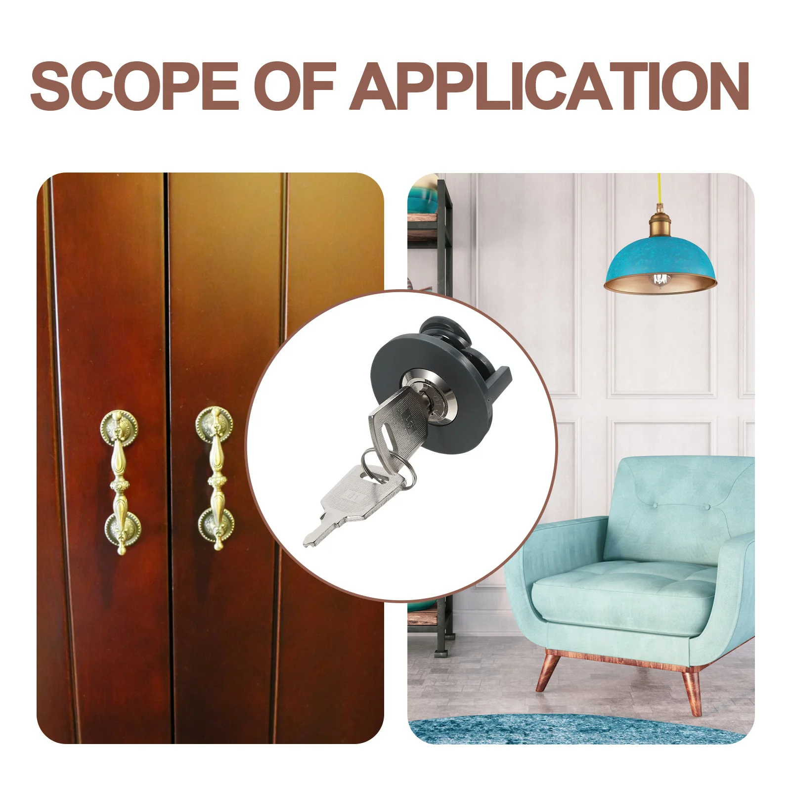 4개입 아연 합금 산업용 플러그 안전 잠금 장치 회전형 플레이트 보호기 공장용