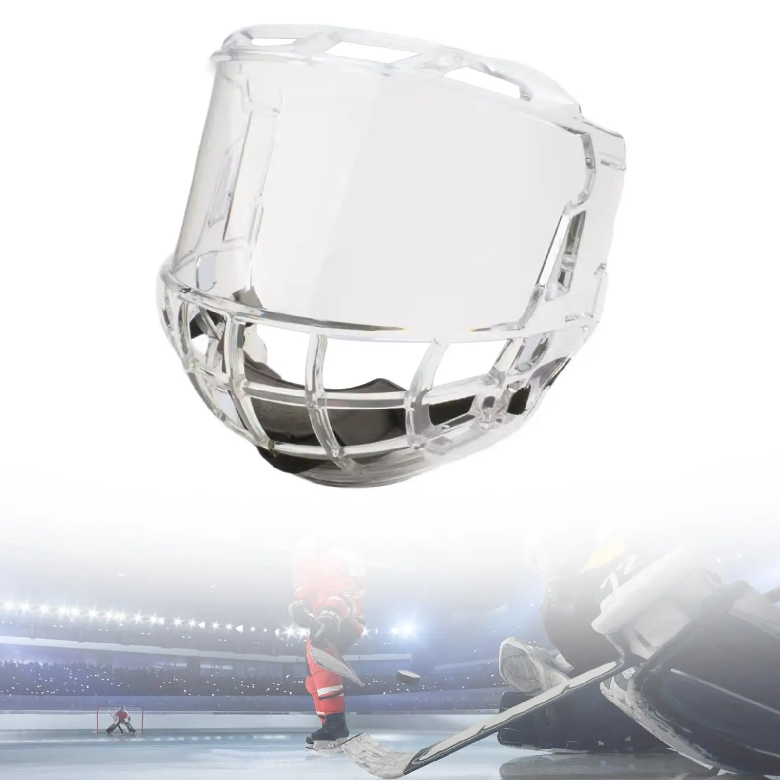 

Ice Hockey Visor Shield Combo Protective Gear Mask Accessory Anti Scratch Full