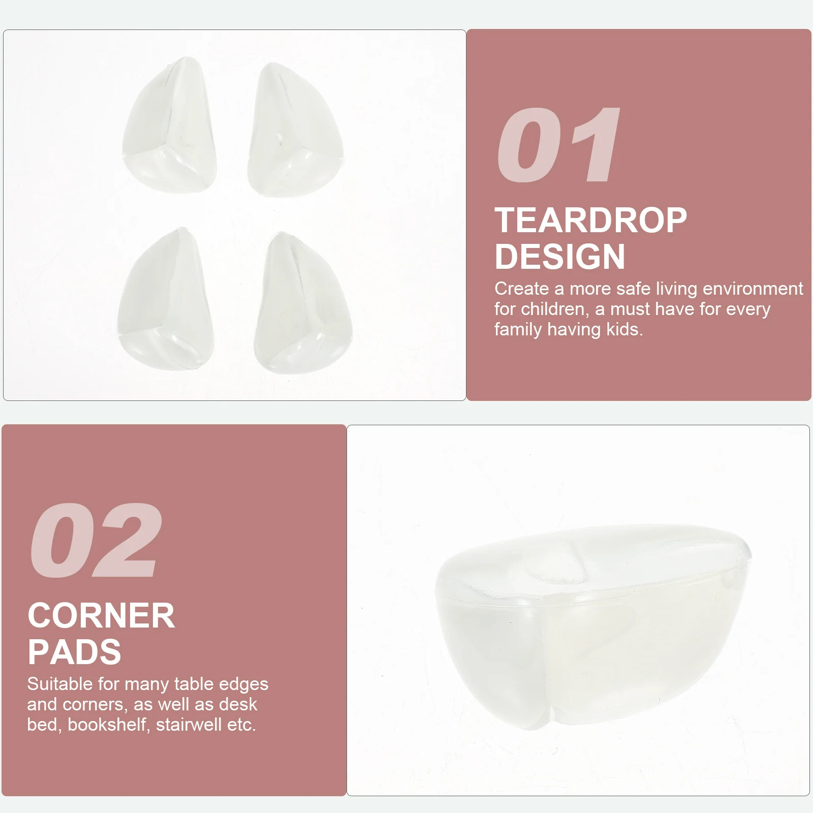 

16 шт., защитные угловые ограждения для детей, прозрачные углы для предотвращения столкновений, защита стола, кровати, книжной полки, угловые ограждения