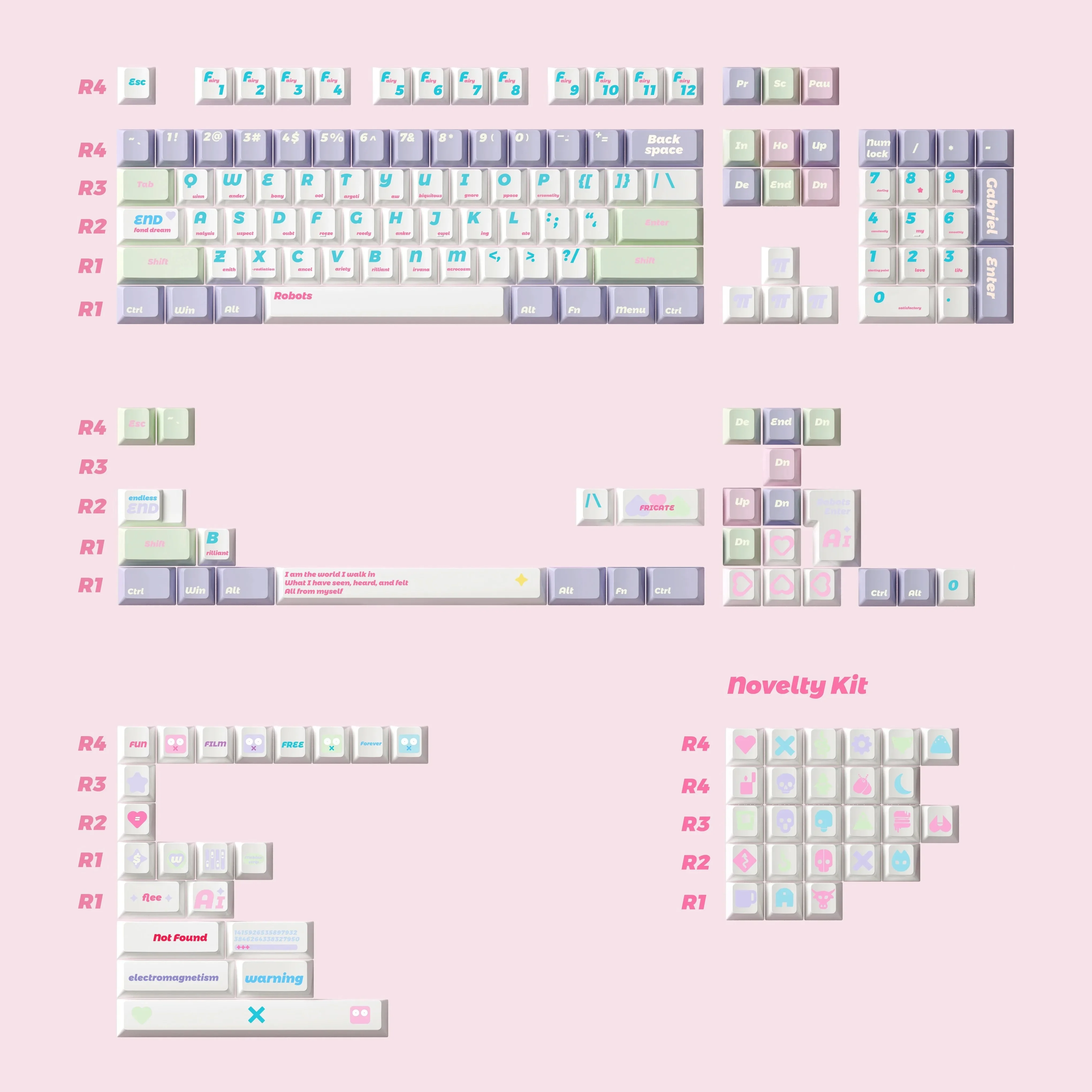 

Love Death PBT Customized Keycaps