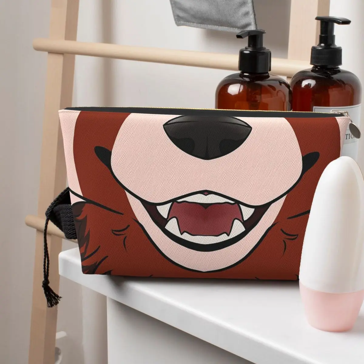 

Red Panda Women Cosmetic Bag Travel Makeup Organizer Pouch Toiletry Storage Dopp Kit Box