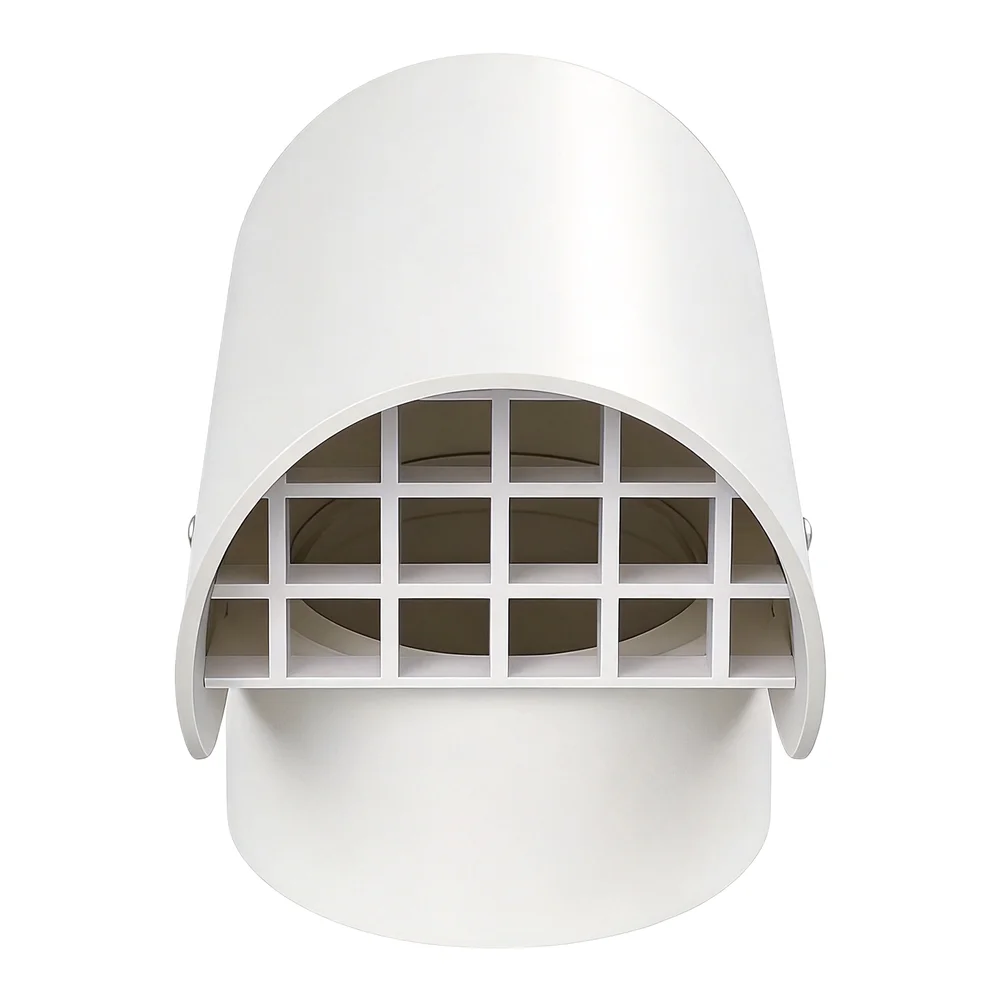 1pc Pipe Exhaust Port Cover 3-inch PVC Schedule 40 Pipes Ventilation Cap For Radon Fan Motor Protection Smoke Ducts Roof Ducts