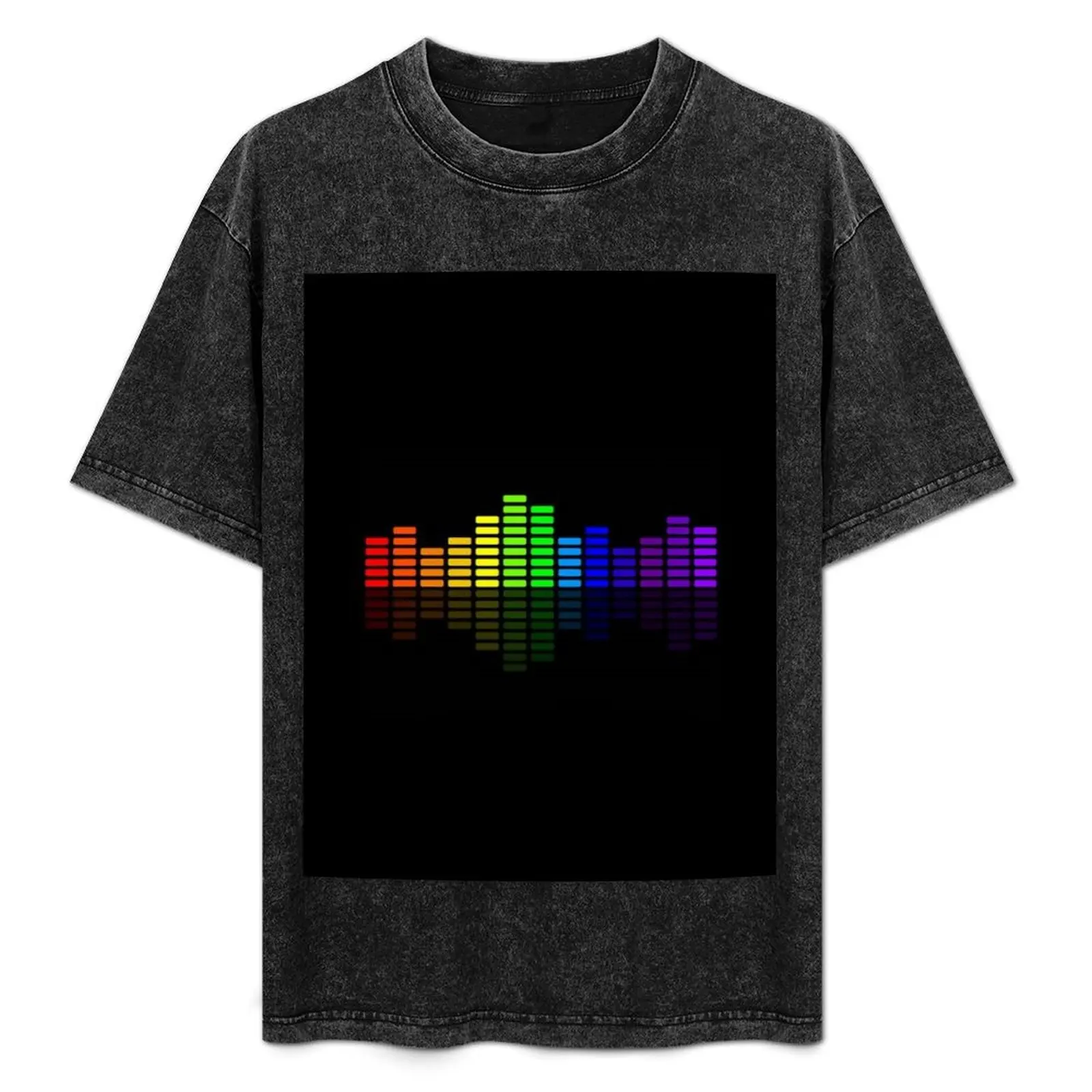 

MUSIC EQUALIZER Rainbow T-Shirt Utility Casual Work T-Shirt