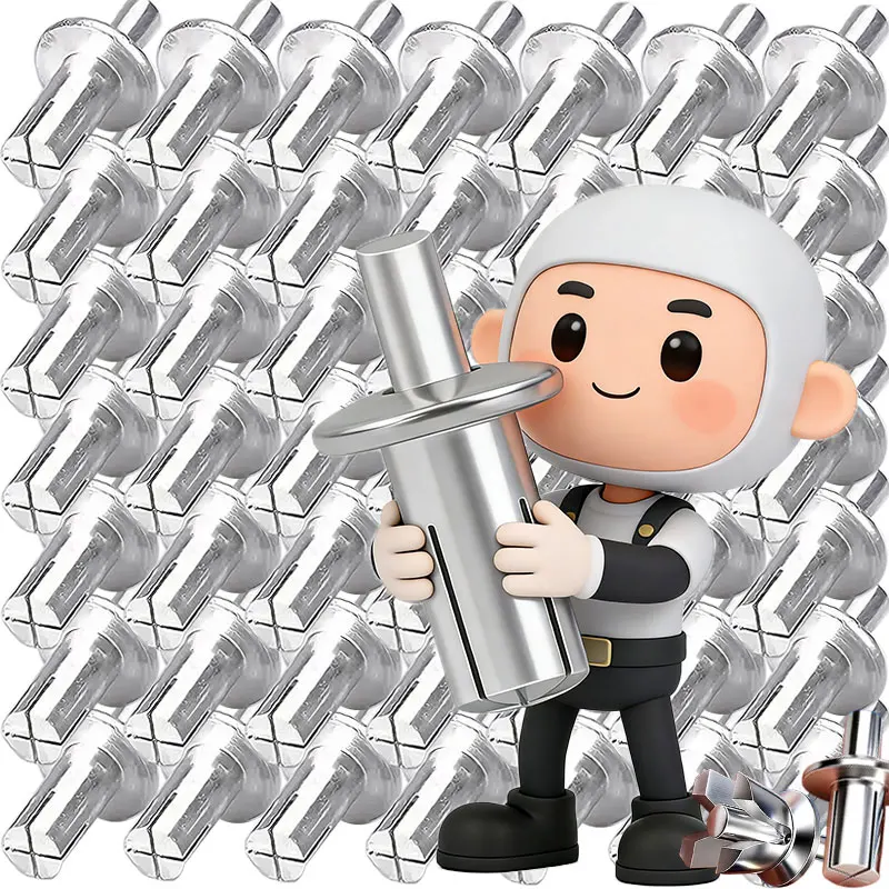 

10-300PCS Expansion Rivets Hammer Drive Percussion Aluminum Expansion Nail Head Piercing Knock Small Tapping Screws Fasteners