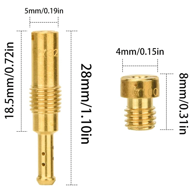 20 buah Kit jet-10 buah karburator jet utama dan 10 buah jet Pilot lambat untuk PWK Keihin OKO CVK PWM