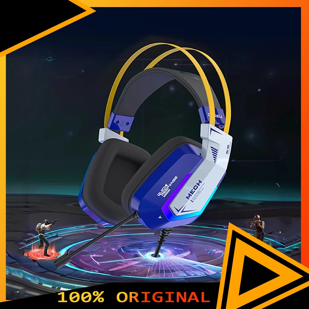 

Наушники Dareu EH732 с эффектом объемного звука 7.1, адаптацией к форме головы, 50-мм динамиками, RGB-подсветкой, шумоподавлением и микрофоном для ПК